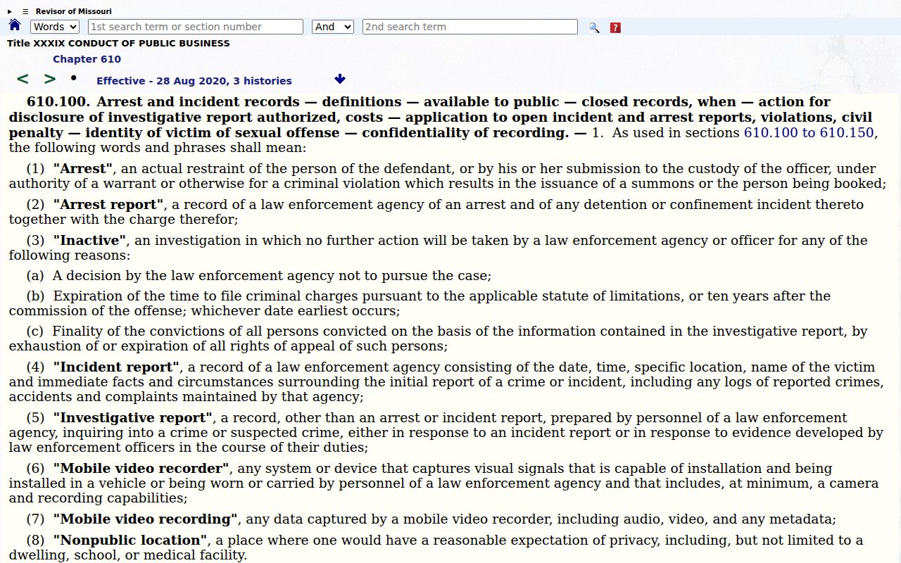 Missouri arrest record law used for St. Clair County arrest requests